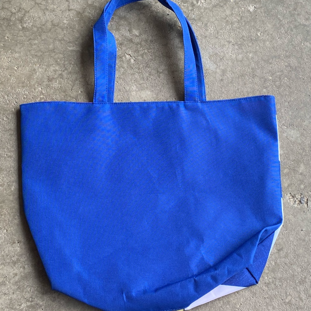 Lancom Paris Blue France Floral Tote Bag - NEW - Picture 3 of 3